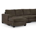 Danielle 3-Piece Sectional with Left-Facing Corner Wedge - Java