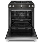 KitchenAid Black Stainless Steel Slide-In Gas Convection Range (5.8 Cu. Ft.) - KSGG700EBS