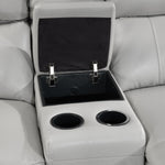 Holton Leather 6-Piece Sectional with Right-Facing Chaise - Grey