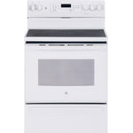 GE White Freestanding Electric Convection Range (5.0 Cu. Ft.) - JCB840DKWW