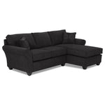 Althea 2-Piece Sectional with Right-Facing Chaise - Black