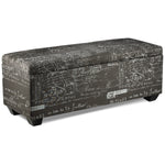 Boardwalk Large Storage Ottoman - Scroll Grey