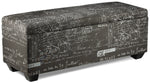 Boardwalk Large Storage Ottoman - Scroll Grey
