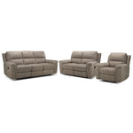 Roarke Sofa, Loveseat and Chair Set - Silver Grey