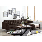 Paragon 2-Piece Sectional with Right-Facing Chaise - Dark Chocolate