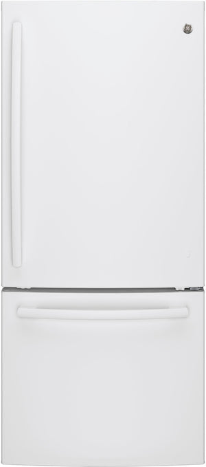 GE White BOTTOM-FREEZER REFRIGERATOR (20.9 CU. FT.) - GBE21AGKWW