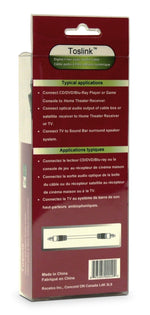 Rocelco 3M Fiber Optic Cable - TOSLINK-3M