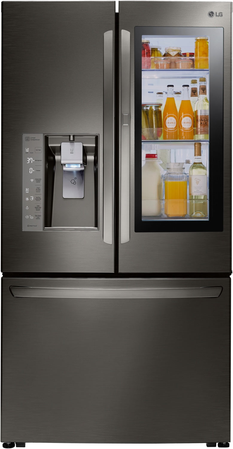 LG Black Stainless Steel Counter-Depth French Door Refrigerator (24 Cu. Ft.) - LFXC24796D
