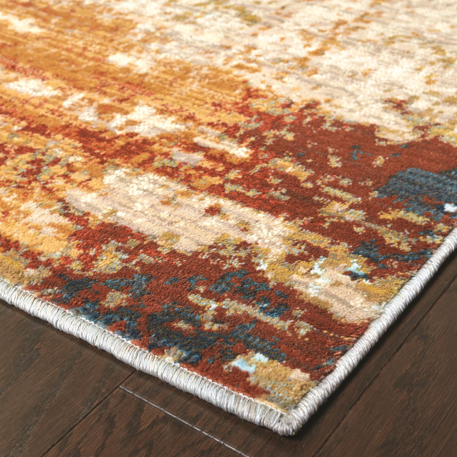 Tempe W6365AL Eroded Abstract Area Rug (7'10"X10'10")