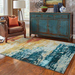 Tempe W6365AL Eroded Abstract Area Rug (5'3"X7'6")