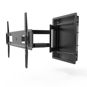 Low Profile Recessed In-Wall Full Motion TV Wall Mount for 46" to 80" TVs - R500