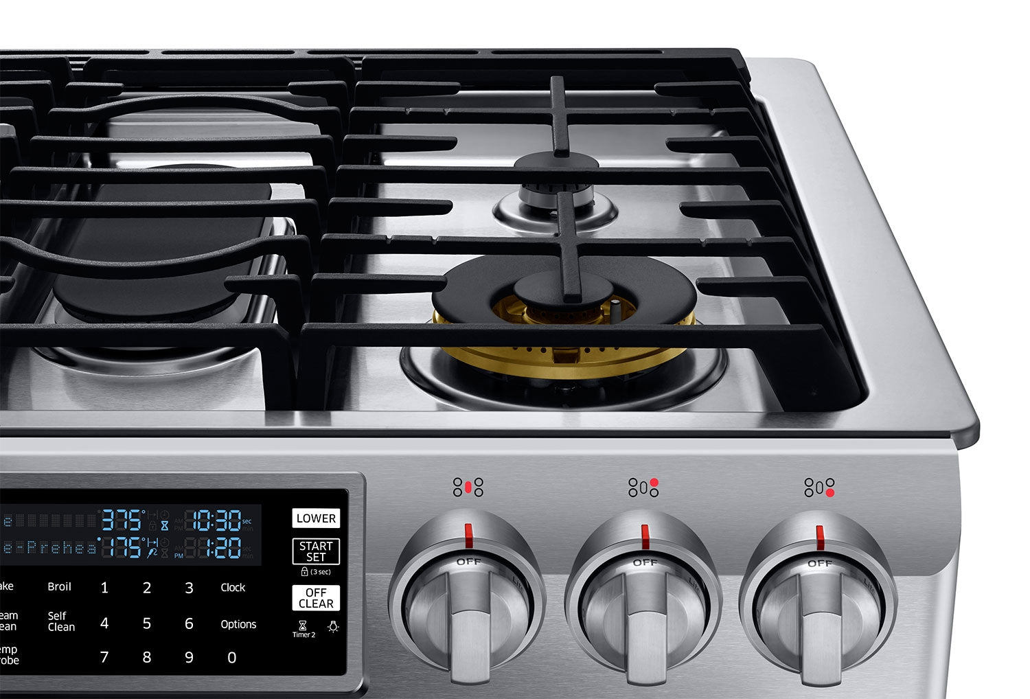 Samsung Stainless Steel Slide-In Dual Fuel Convection Range (5.8 Cu. Ft.) - NY58J9850WS/AC