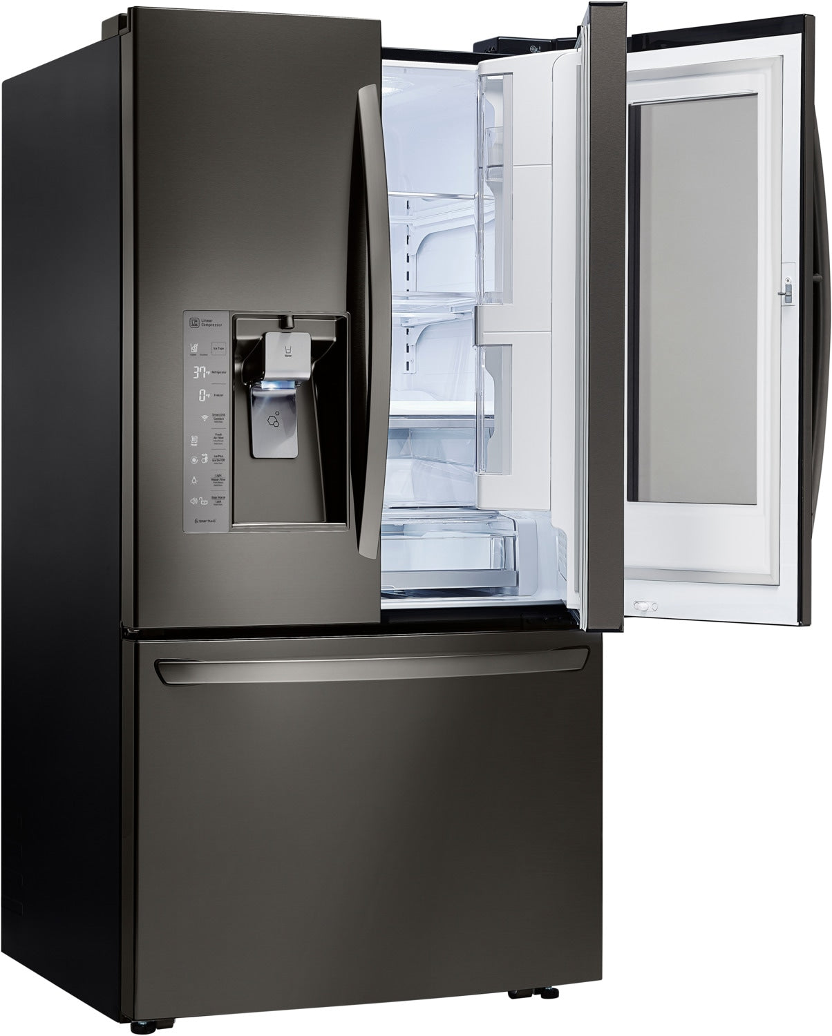 LG Black Stainless Steel Counter-Depth French Door Refrigerator (24 Cu. Ft.) - LFXC24796D