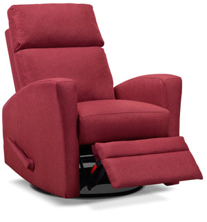 Nina Swivel Glider Recliner - Red