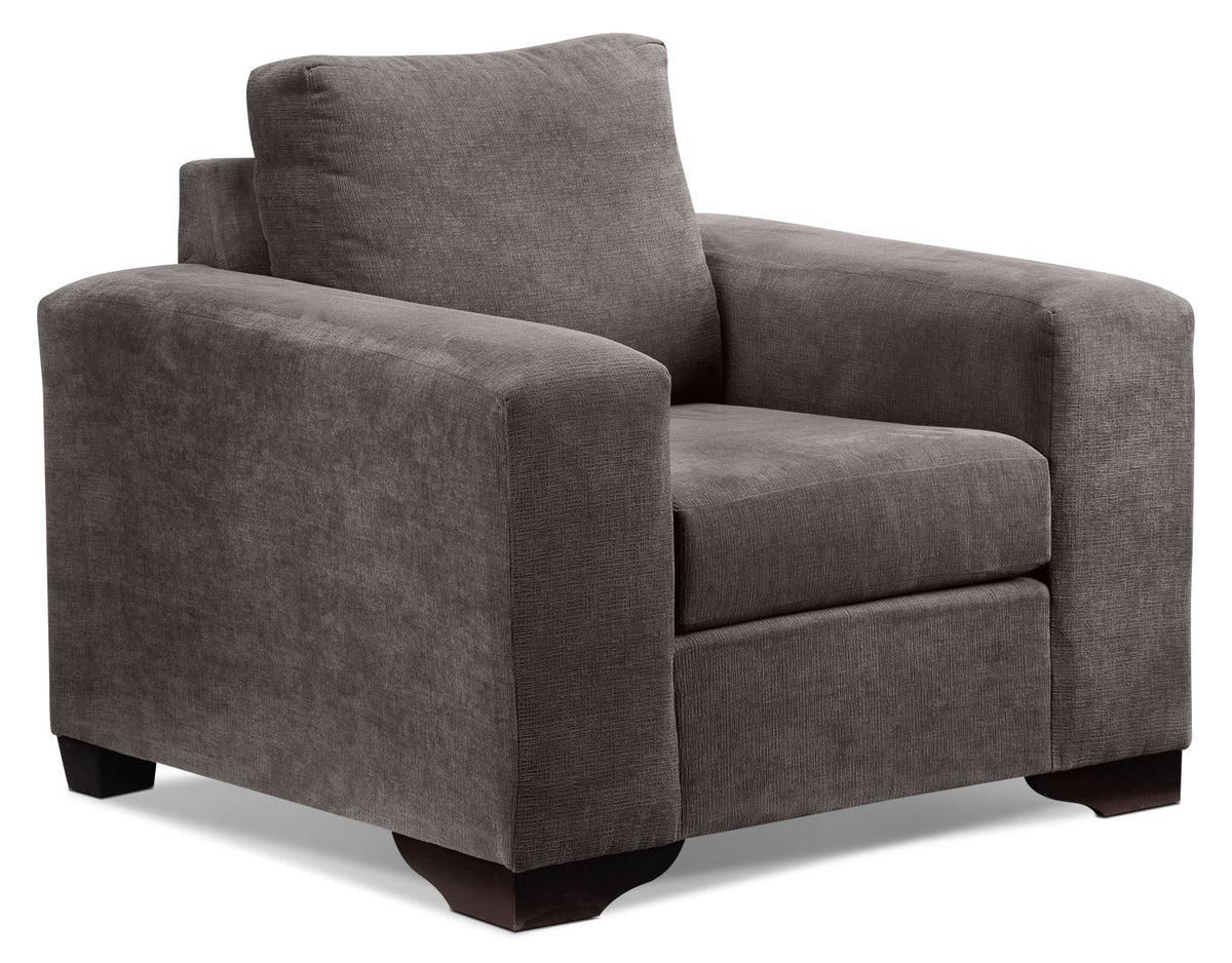 Fava Sofa, Loveseat and Chair Set in Grey Leon's