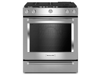 KitchenAid Stainless Steel Slide-In Gas Convection Range (6.5 Cu. Ft.) - KSGB900ESS