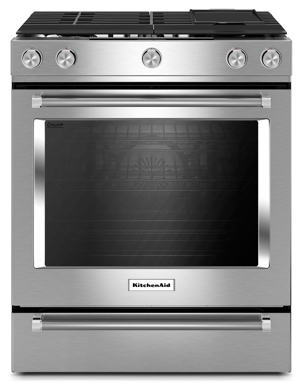 KitchenAid Stainless Steel Slide-In Gas Convection Range (6.5 Cu. Ft.) - KSGB900ESS