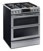Samsung Stainless Steel Slide-In Dual Fuel Convection Range (5.8 Cu. Ft.) - NY58J9850WS/AC