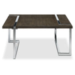 Kieran Square Coffee Table - Charcoal and Chrome