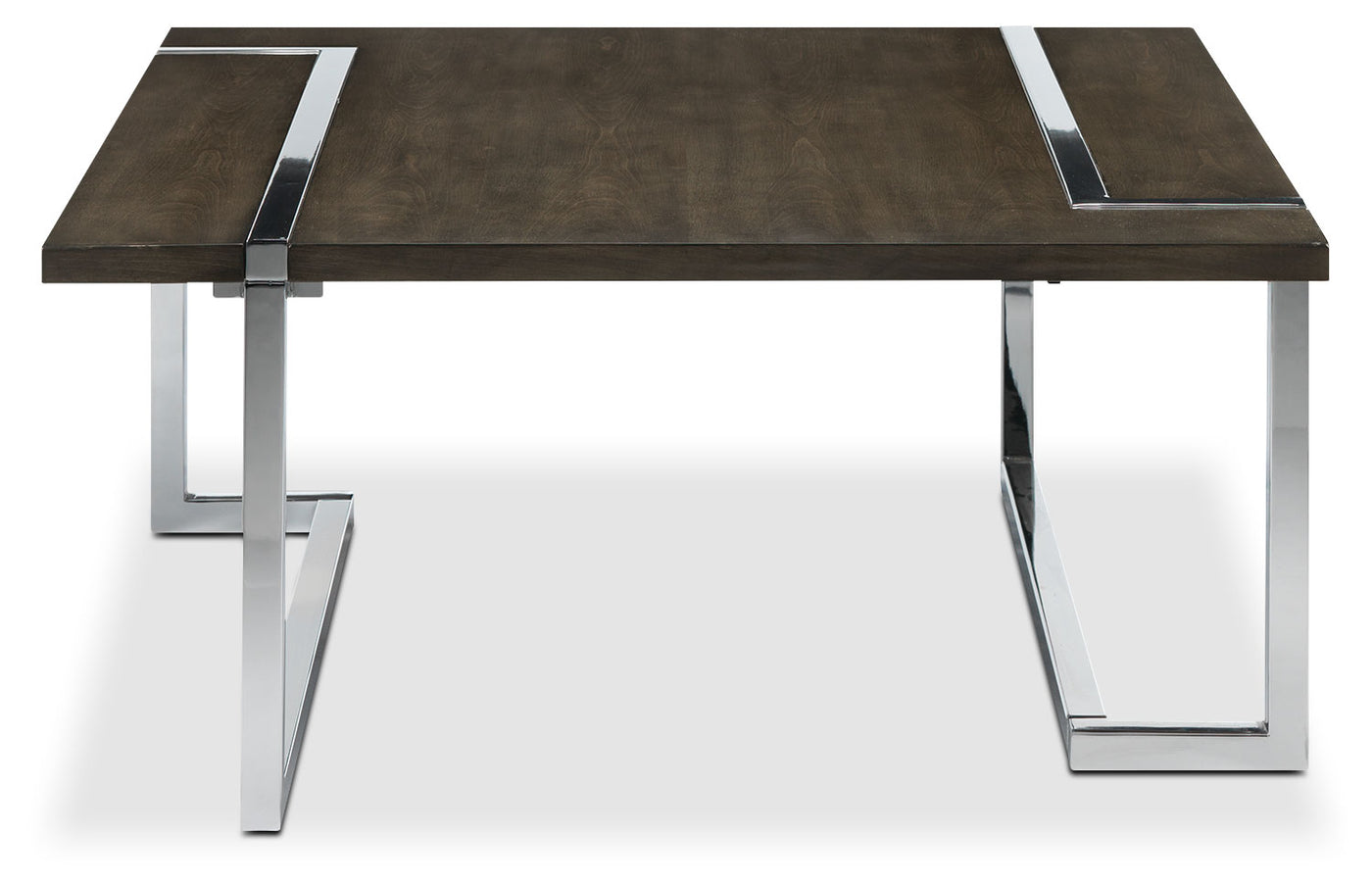 Kieran Square Coffee Table - Charcoal and Chrome