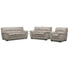 Kelleher Sofa, Loveseat and Chair Set - Silver Grey