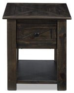 Gable 23" End Table - Weathered Charcoal