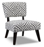 Parker Accent Chair - White and Grey