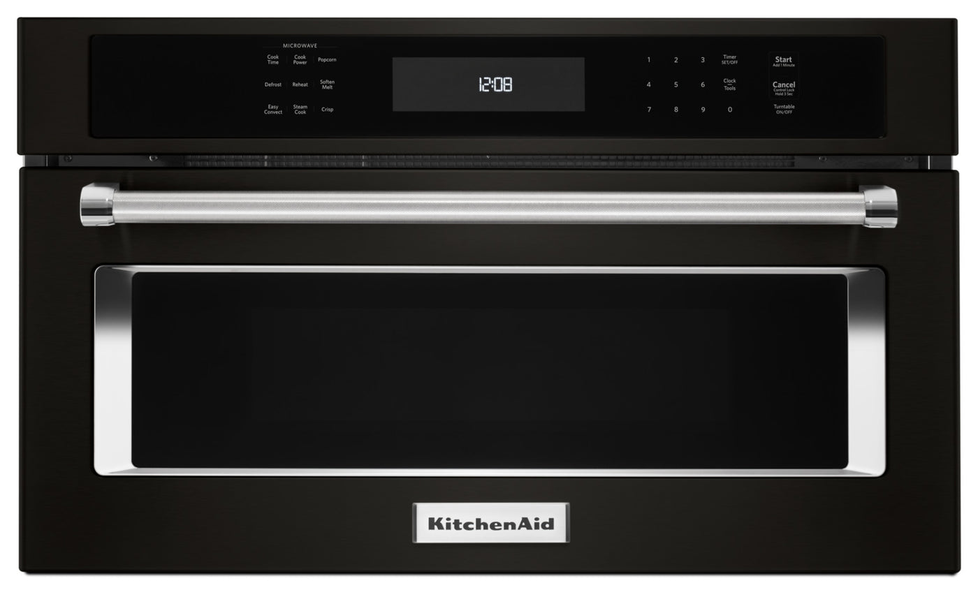 KitchenAid Black Stainless Steel Built-In Microwave (1.4 Cu. Ft.) - KMBP107EBS