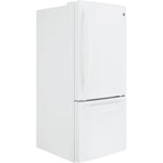 GE White BOTTOM-FREEZER REFRIGERATOR (20.9 CU. FT.) - GBE21AGKWW