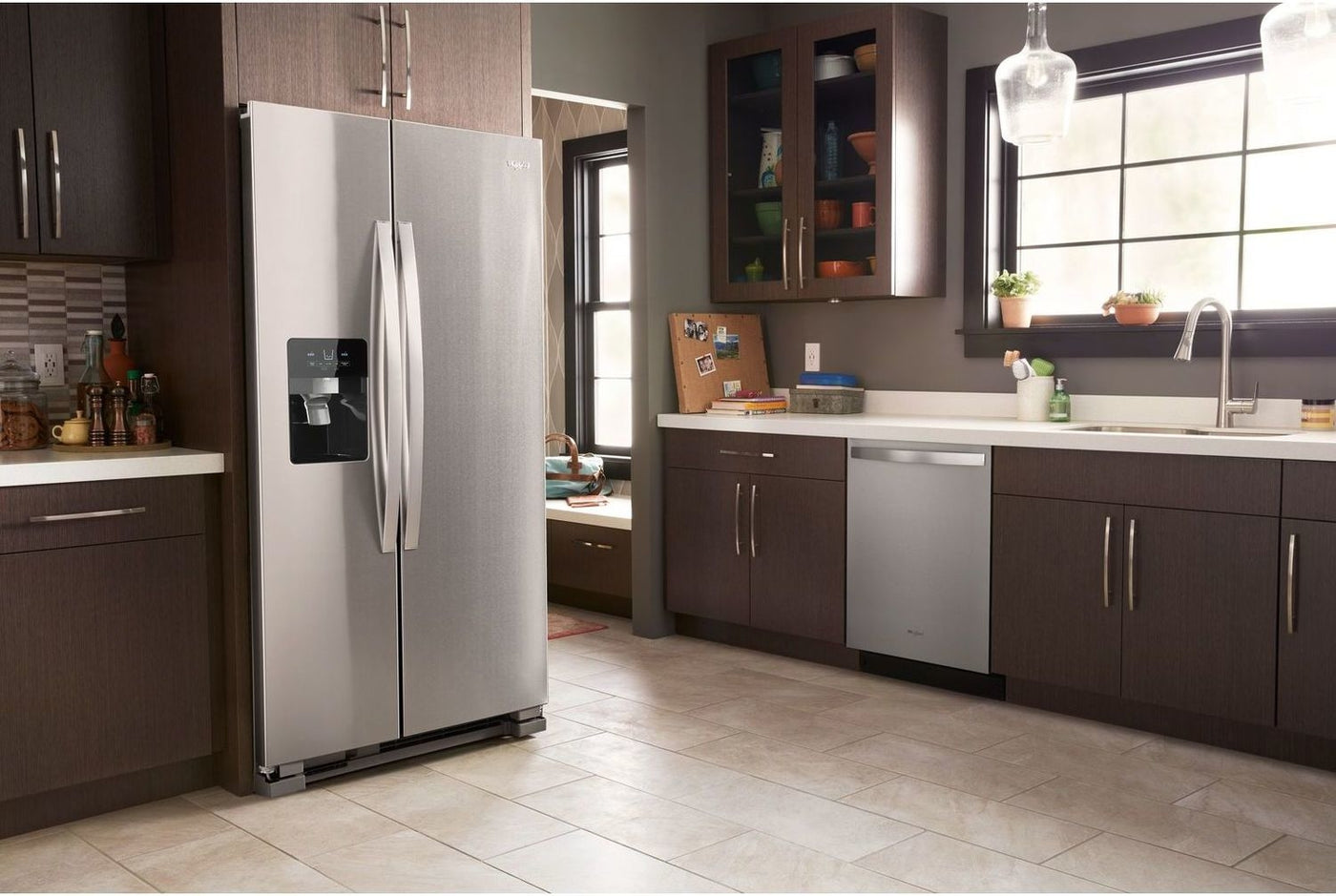Whirlpool Stainless Steel Side-by-Side Refrigerator (25 Cu. Ft.) - WRS555SIHZ