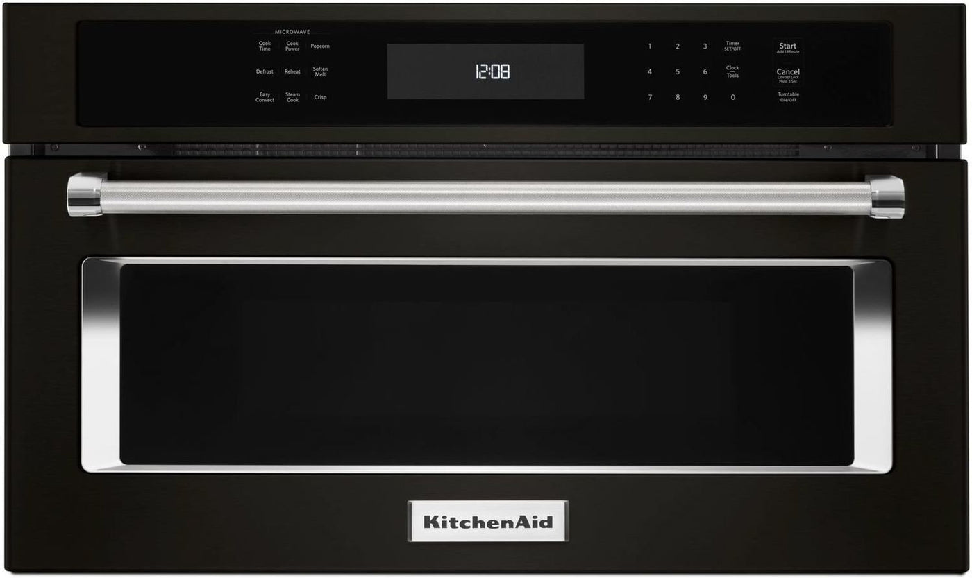 KitchenAid Black Stainless Steel Built-In Microwave Oven (1.4 Cu. Ft.) - KMBP100EBS