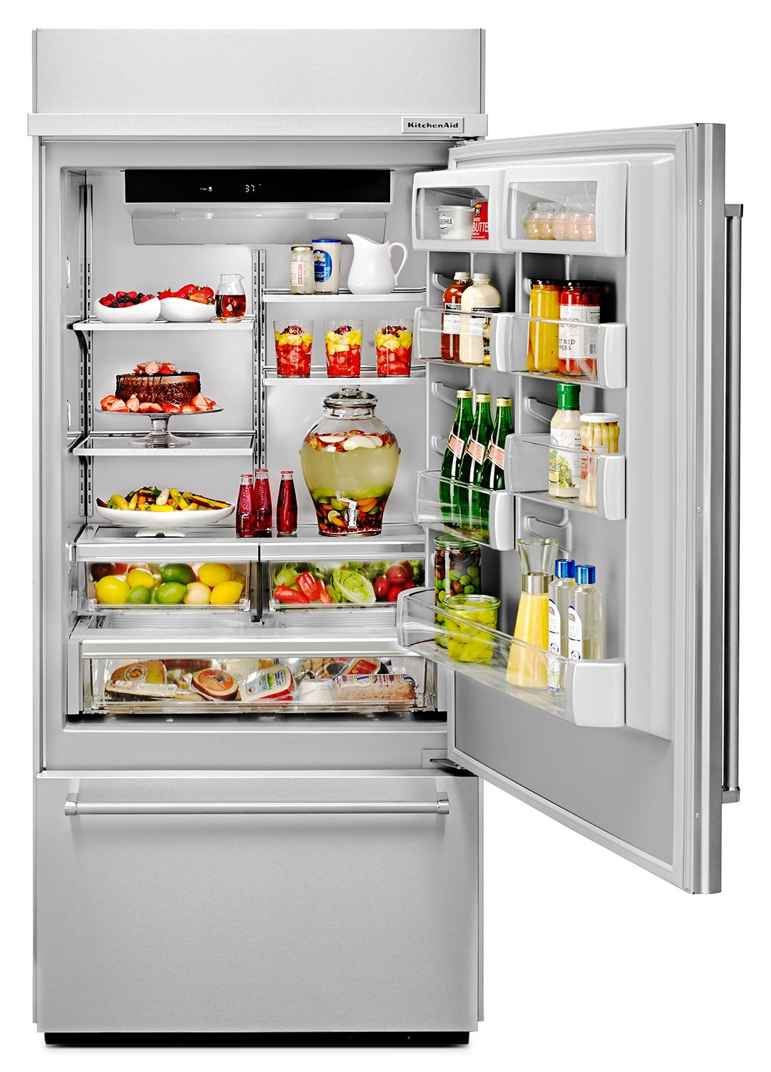 KitchenAid Stainless Steel Bottom-Freezer Refrigerator (20.9 Cu. Ft.)  - KBBR306ESS