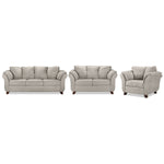Collier Sofa, Loveseat and Chair Set - Light Grey