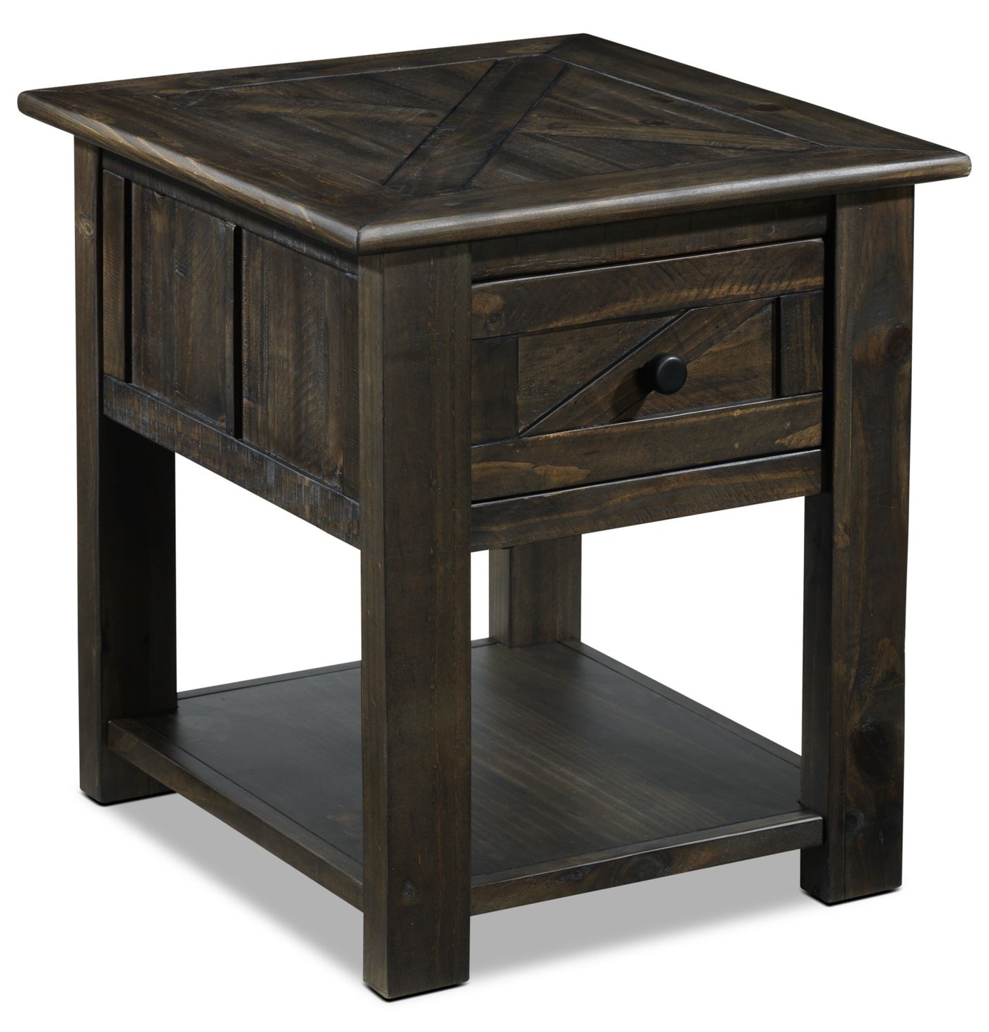 Gable End Table - Weathered Charcoal
