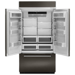 KitchenAid Black Stainless Steel French Door Refrigerator (24.2 Cu. Ft.) - KBFN502EBS