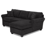Althea 2-Piece Sectional with Right-Facing Chaise - Black