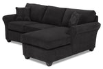 Althea 2-Piece Sectional with Right-Facing Chaise - Black