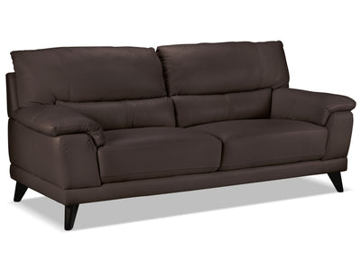 Braylon Leather Sofa - Dark Chocolate