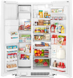 Whirlpool 36" 25 Cu. Ft. White Side-by-Side Refrigerator - WRS335SDHW