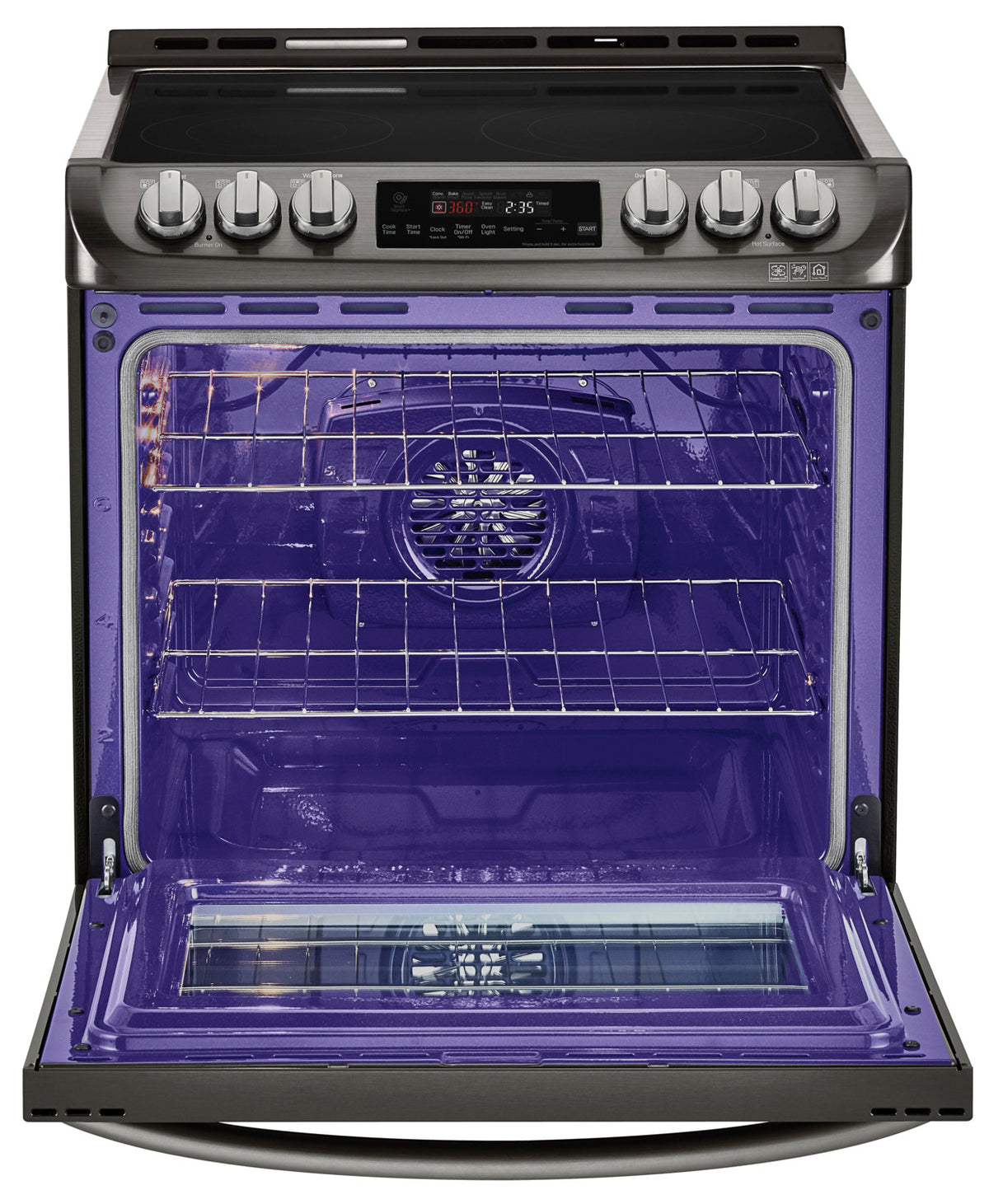 LG Appliances Black Stainless Steel Slide-In Electric Range (6.3 Cu. Ft.) - LSE4611BD