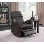 Nina Swivel Glider Recliner - Dark Brown