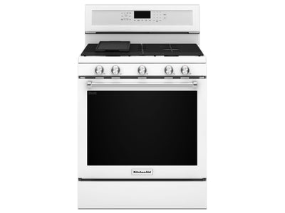 KitchenAid White Freestanding Gas Range (5.8 Cu. Ft.) - KFGG500EWH