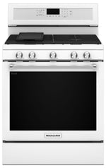KitchenAid White Freestanding Gas Range (5.8 Cu. Ft.) - KFGG500EWH