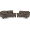 Braylon Leather Sofa and Loveseat Set - African Grey