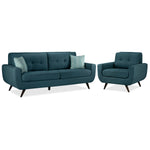 Julian Sofa and Chair Set - Blue