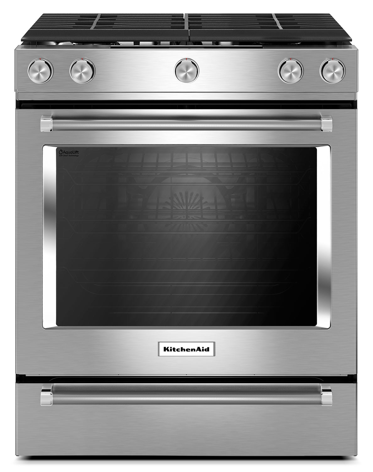 KitchenAid Stainless Steel Slide-In Gas Convection Range (5.8 Cu. Ft.) - KSGG700ESS