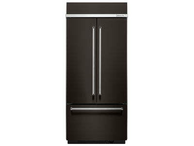 KitchenAid Black Stainless Steel French Door Refrigerator (20.8 Cu. Ft.) - KBFN506EBS