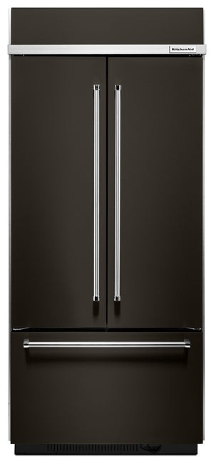 KitchenAid Black Stainless Steel French Door Refrigerator (20.8 Cu. Ft.) - KBFN506EBS