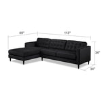 Paragon 2-Piece Sectional with Left-Facing Chaise - Charcoal