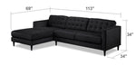 Paragon 2-Piece Sectional with Left-Facing Chaise - Charcoal